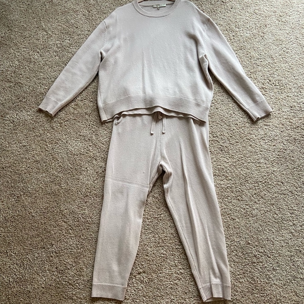 NakedCashmere Jogger Set Light Pink size L
